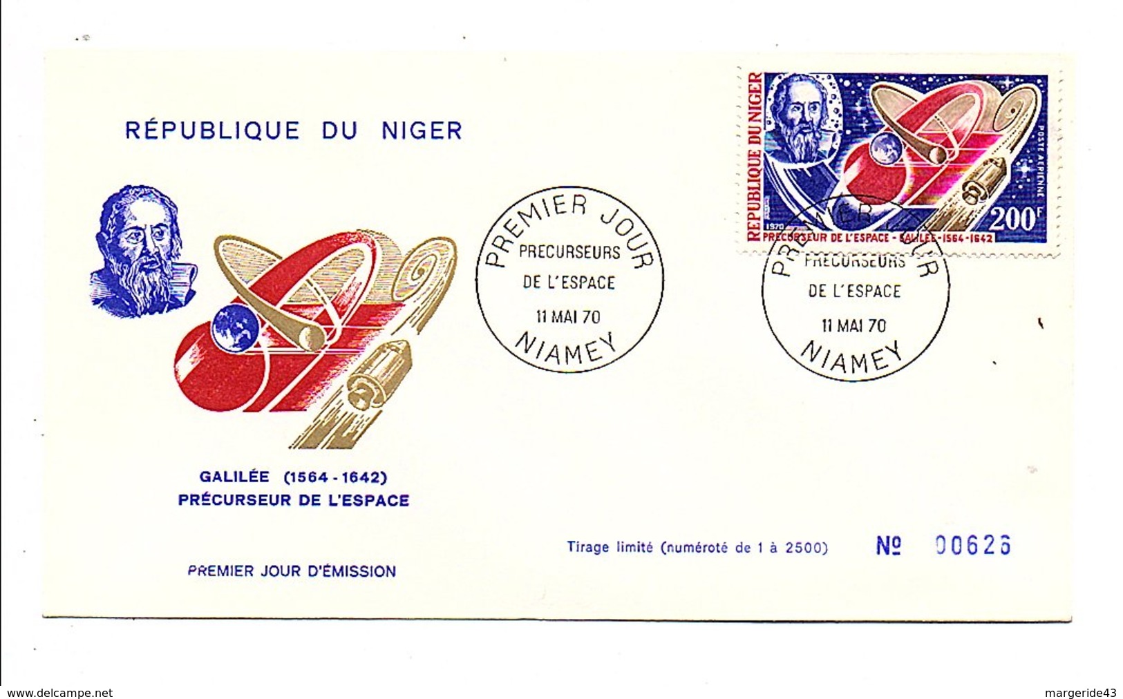 NIGER 1970 PRECURSEURS DE L'ESPACE - GALILEE - Autres & Non Classés
