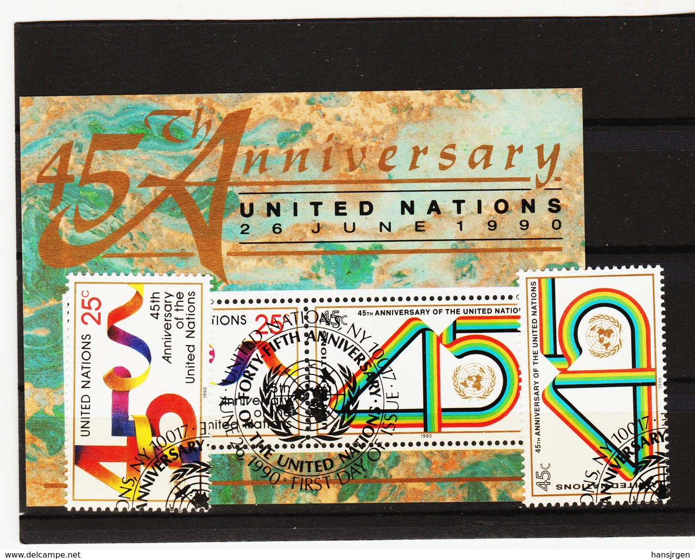 SRO202 VEREINTE NATIONEN NEW YORK 1990 Michl 602/03 Used / Gestempelt - Used Stamps