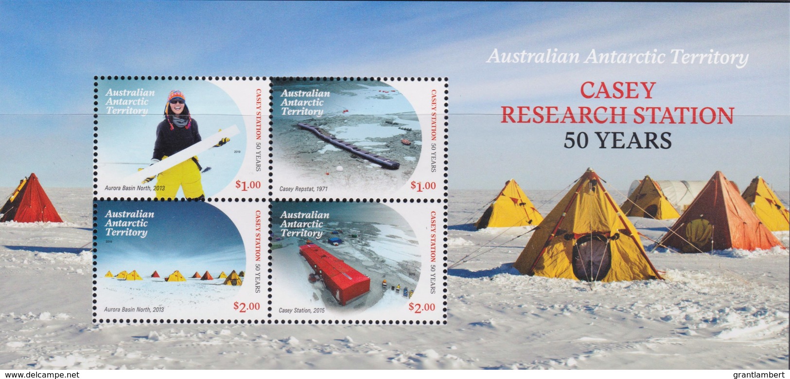 Australian Antarctic 2019 Casey Research Station 50 Years Minisheet MNH - Unused Stamps
