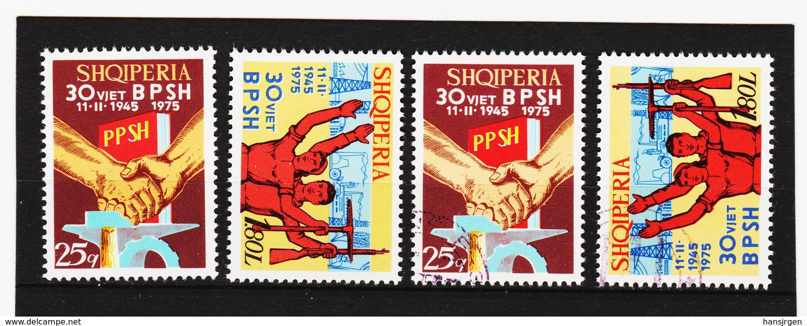 SRO275 ALBANIEN 1975 Michl 1755/56 Postfrisch + Gestempelt - Albanien