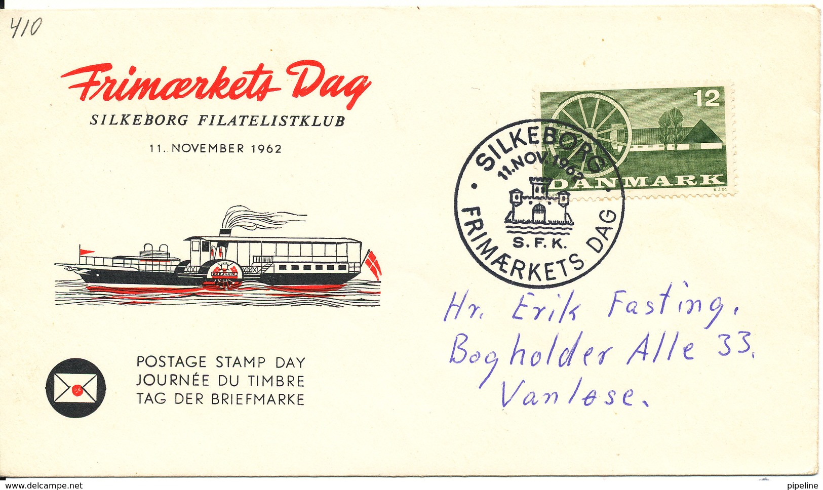 Denmark Cover Stamps Day Silkeborg 11-11-1962 - Stamp's Day