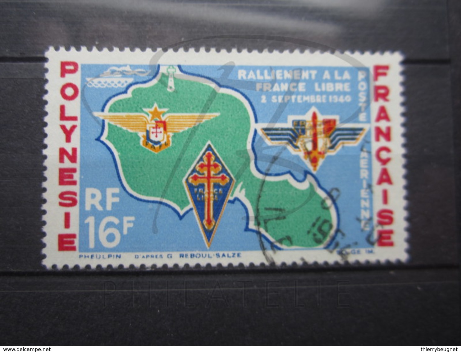 VEND BEAU TIMBRE DE POSTE AERIENNE DE POLYNESIE N° 8 !!! - Oblitérés