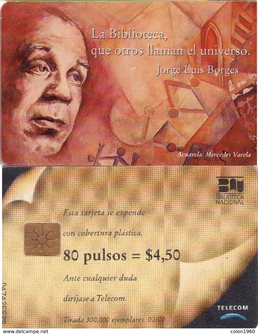 TARJETA TELEFONICA DE ARGENTINA. 02/00 JORGE LUIS BORGES (188) - Argentinien