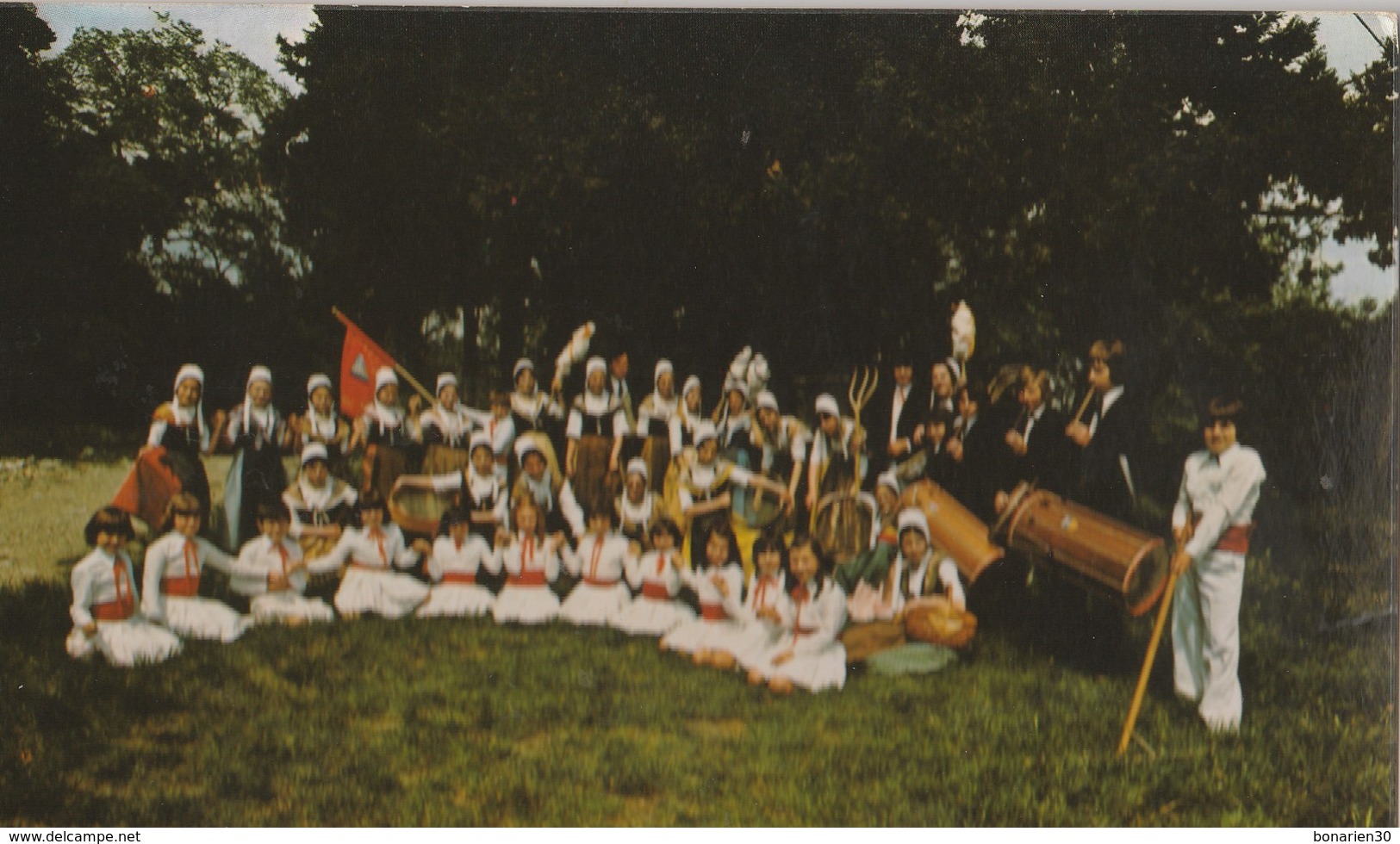 CPSM  30 PONT SAINT  ESPRIT GROUPE FOLKLORIQUE  ESTELLO  DOU PONT TAMBOURINAIRE COMTADINES - Pont-Saint-Esprit