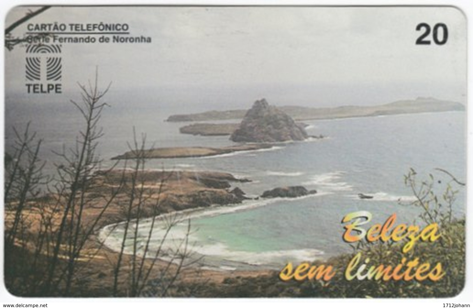 BRASIL H-734 Magnetic Telpe - Landscape, Coast - Used - Brazil