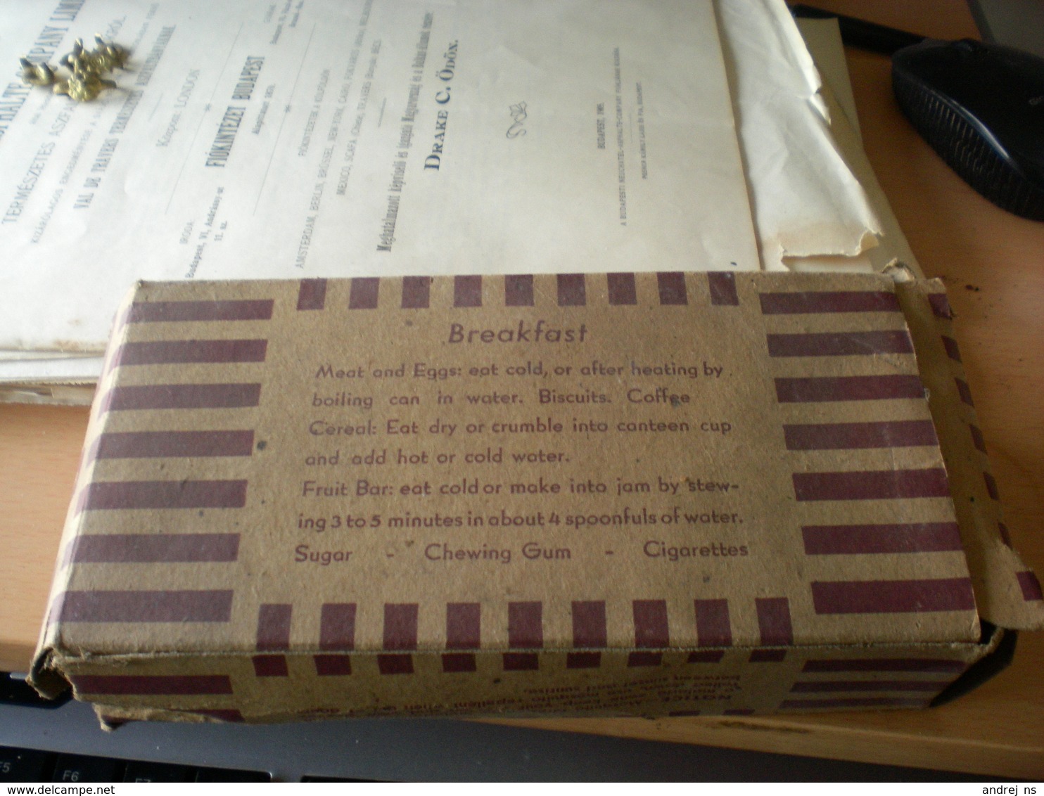 WW2 Breakfast Ration Type K  Packaged By Beech Nut Packing Co Canajoharie N Y - 1939-45