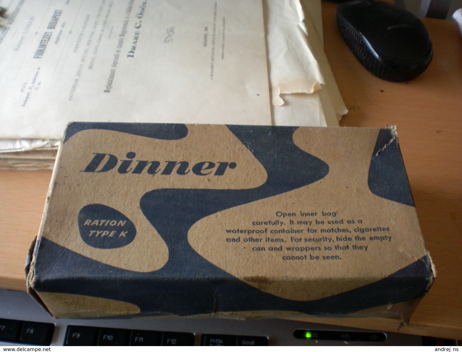 WW2 Dinner Ration Type K  Packaged By Beech Nut Packing Co Canajoharie N Y - 1939-45