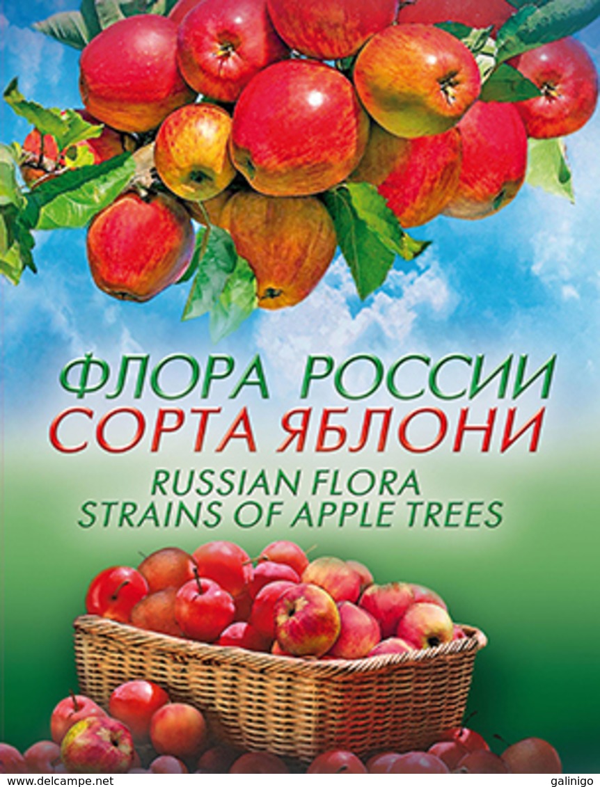 2019-2456-2459 (912 RUSSIA Souvenir Pack:FLORA: FRUITS:Strains Of Apple Trees (block Of 4v, 4 FDC And Sheet Of Vignettes - Neufs