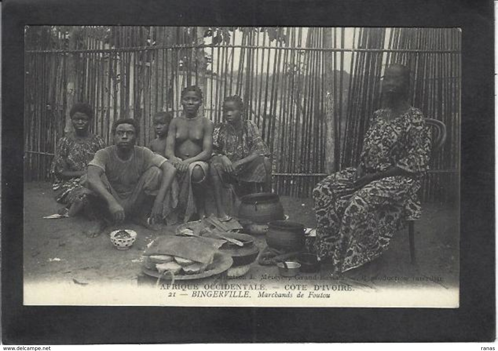 CPA Cote D'Ivoire Marchands De Foutou Métier Nu Féminin Ethnic Non Circulé - Elfenbeinküste