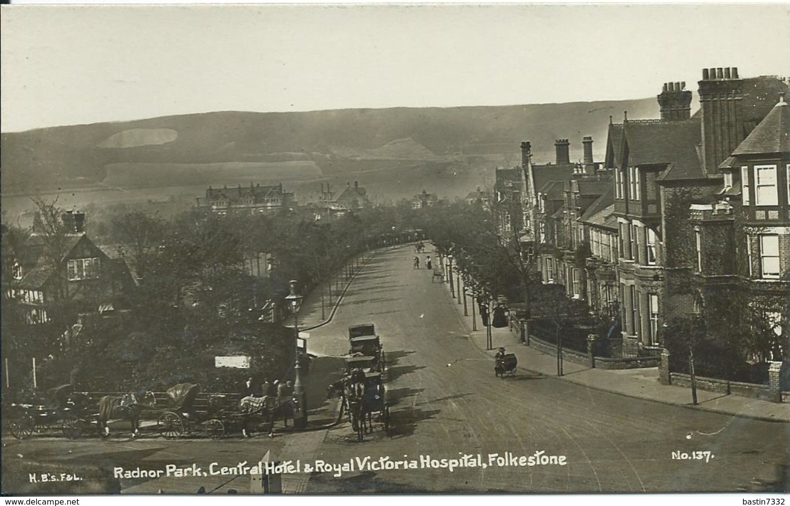 Radnor Park,Central Hotel&Royal Victoria Hospital,Folkestone Photocard - Folkestone