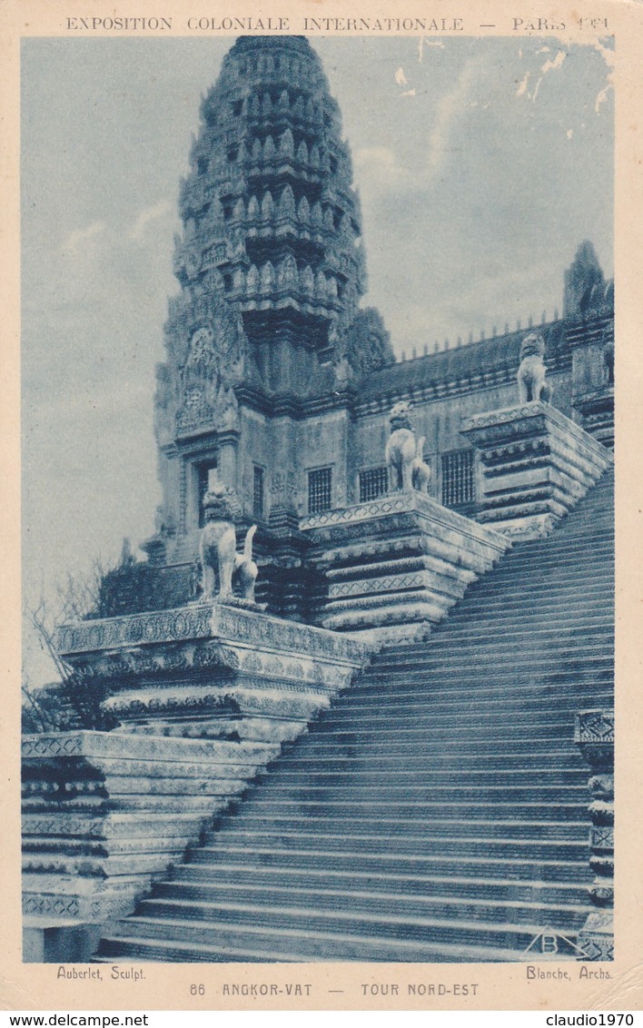 CARTOLINA - POSTCARD - CAMBOGIA - ANGKOR - VAT - EXPOSITION COLONIALE INTERNATIONALE - Cambogia