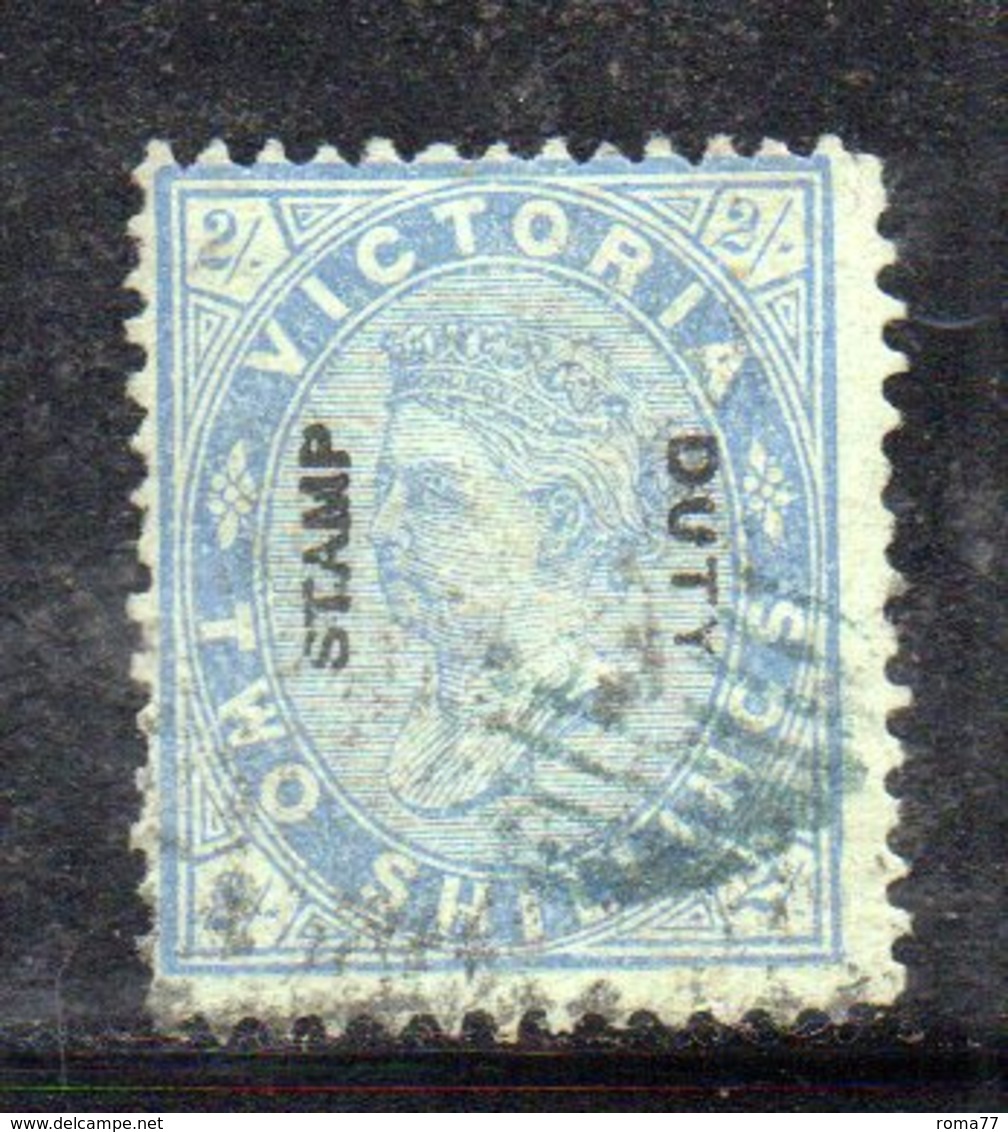 APR231 - VICTORIA 1881 , Vittoria 2 Sh  Yvert N. 82 Usato  (2380A) .  Stamp Duty - Usati