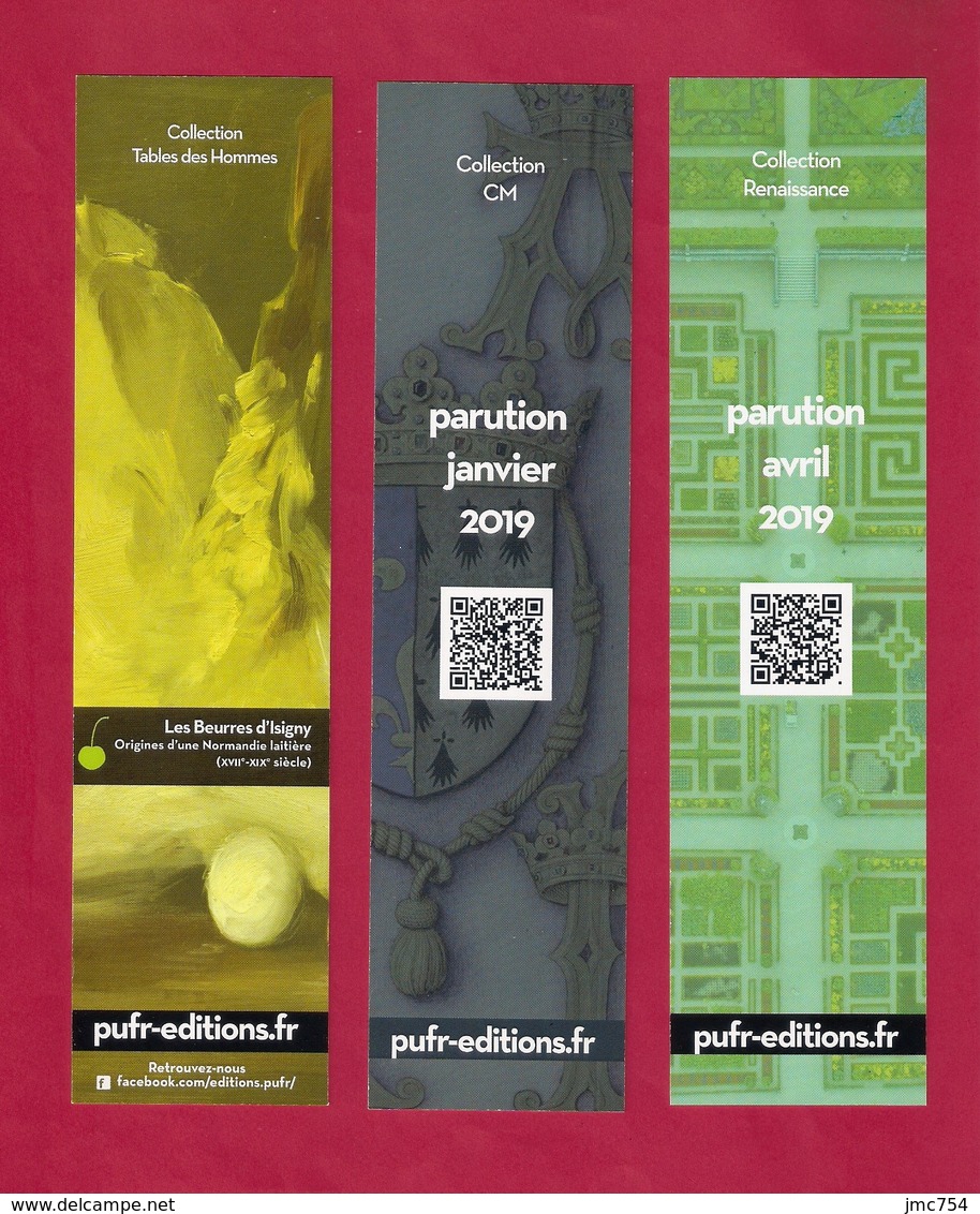 3 Marque Page Pufr éditions.    Bookmark - Marque-Pages