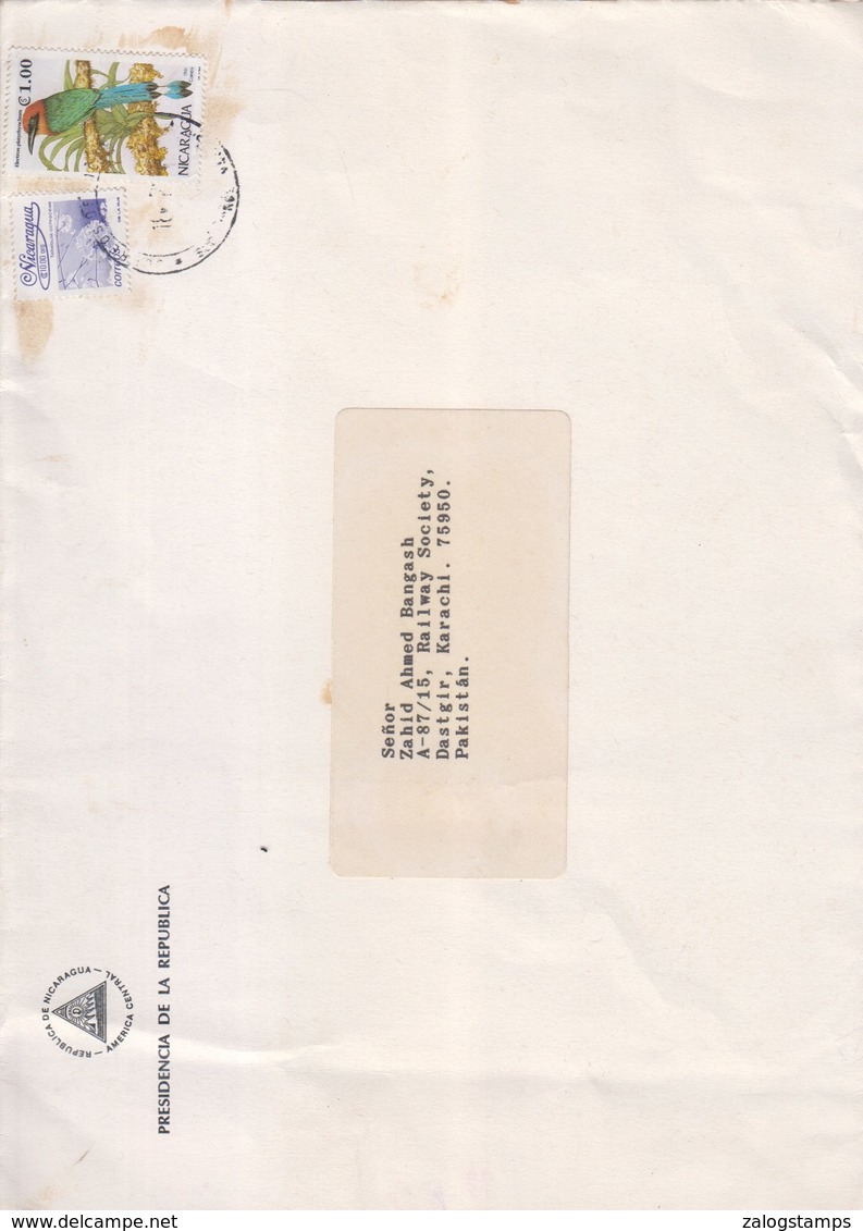 Prim Minister Of Nicaragua Cover To Pakistan And Postage Due (RED-4000-special-4) - Nicaragua