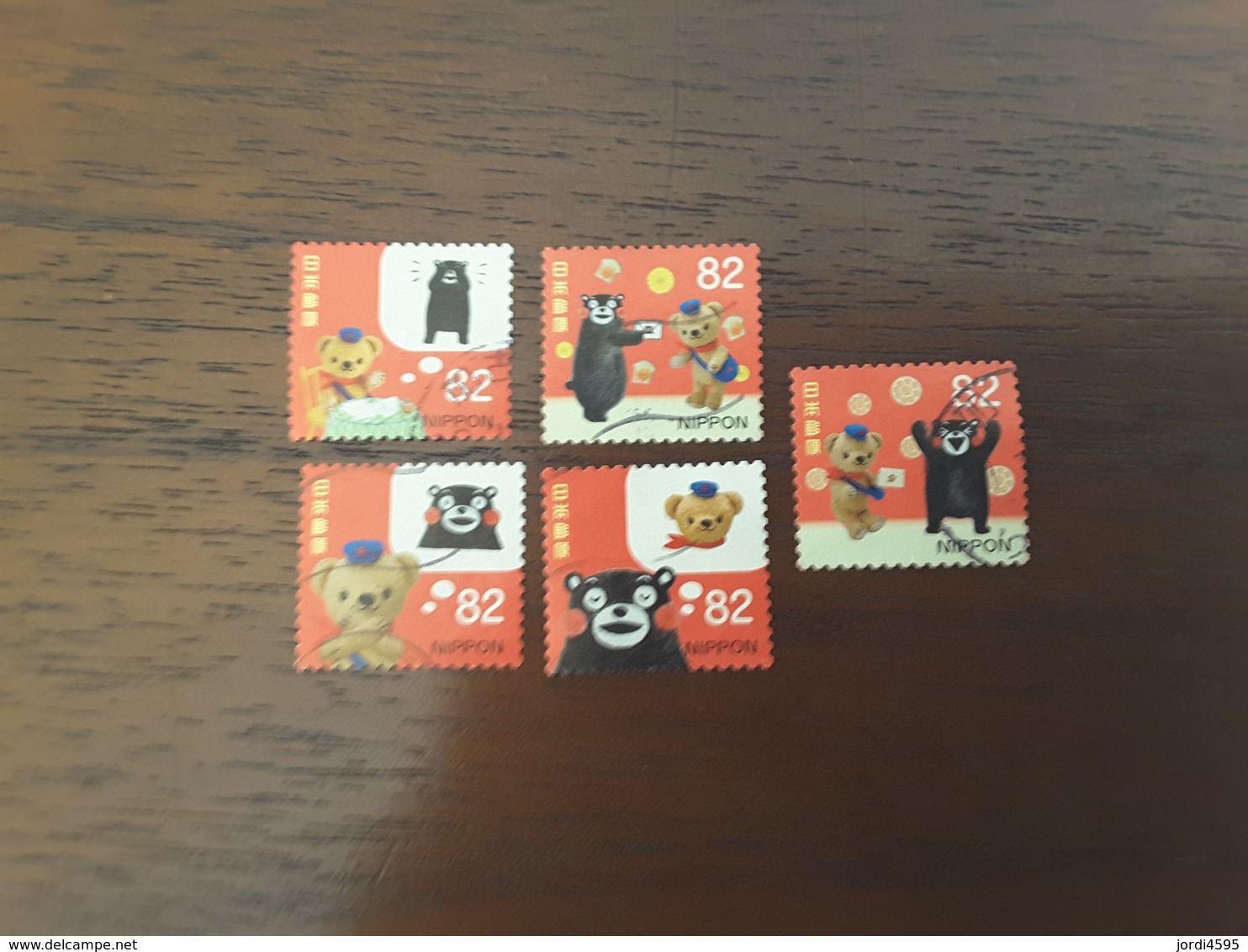 Japan Used 2018 Greetings Stamps - Posukuma And Kumamon Lot - Usados