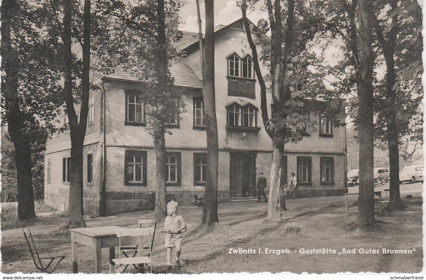 AK Zwönitz Gaststätte Bad Guter Brunnen Gutenbrunn A Niederzwönitz Affalter Lenkersdorf Dorfchemnitz Lößnitz Gablenz DDR - Zwoenitz