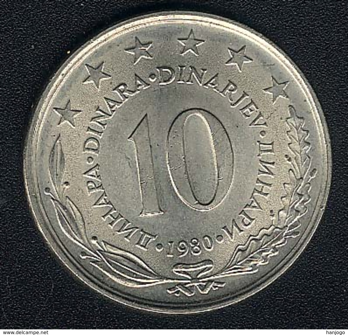 Jugoslawien, 10 Dinara 1980, UNC - Jugoslawien