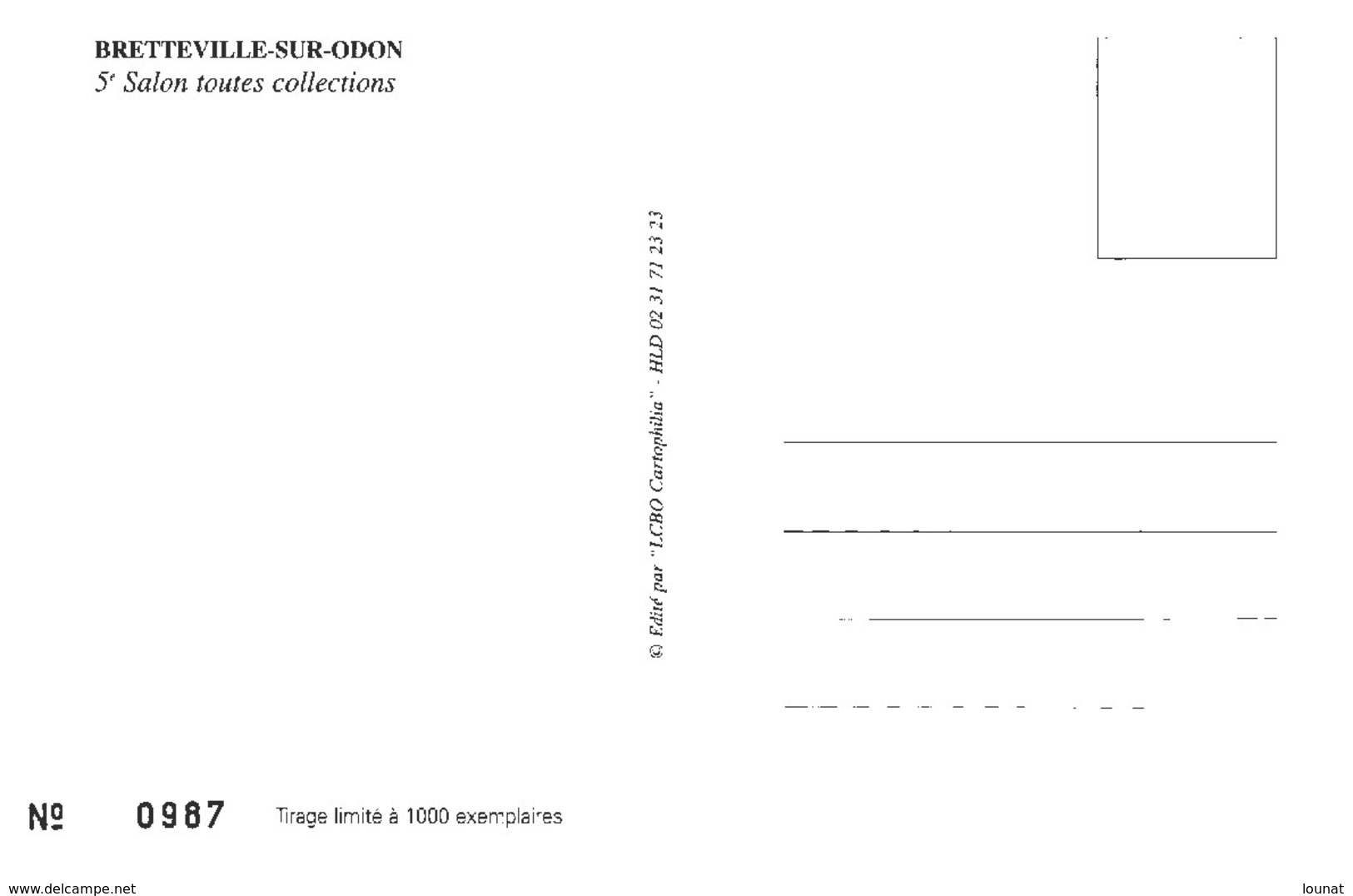 Bourse Et Salon De Collection - Bretteville Sur Odon - 5ème Salon - Année 1998 - Bolsas Y Salón Para Coleccionistas