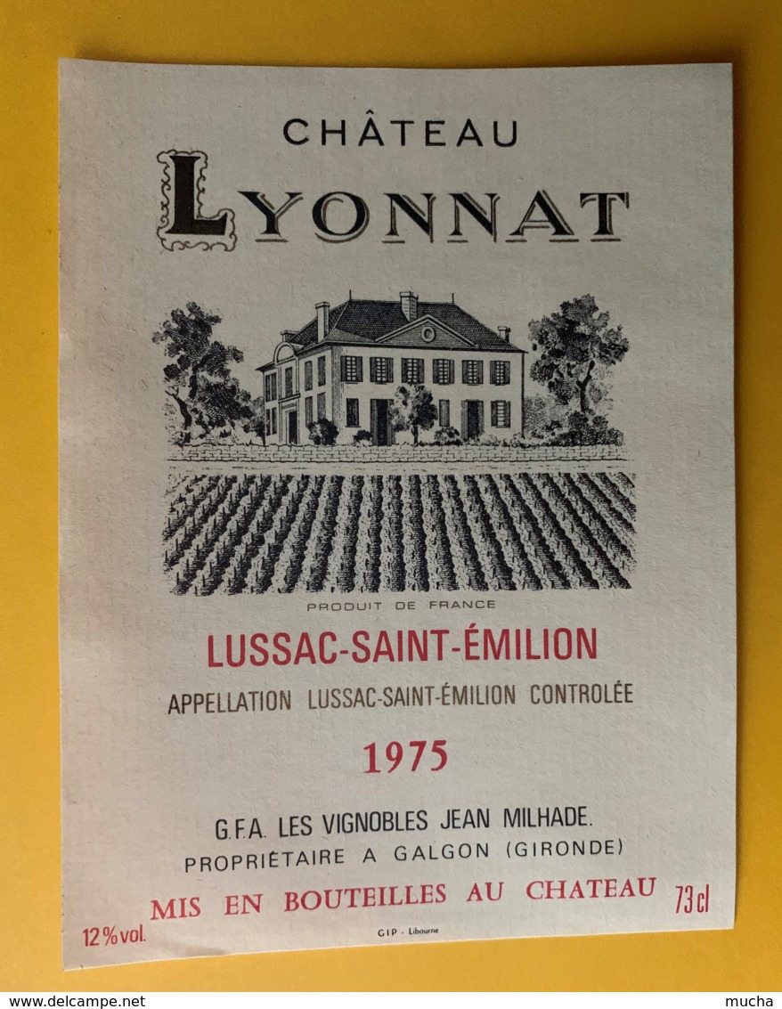 10278 - Château Lyonnat 1975 Lussac-St-Emilion - Bordeaux