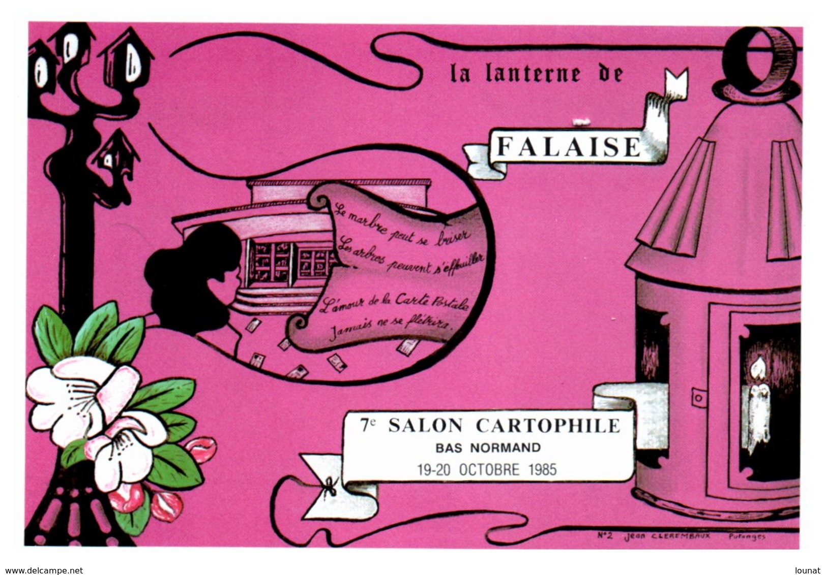 Bourse Et Salon De Collection - FALAISE - La Lanterne De Falaise - 7 ème Salon Cartophile  - Année 1985 - Bolsas Y Salón Para Coleccionistas