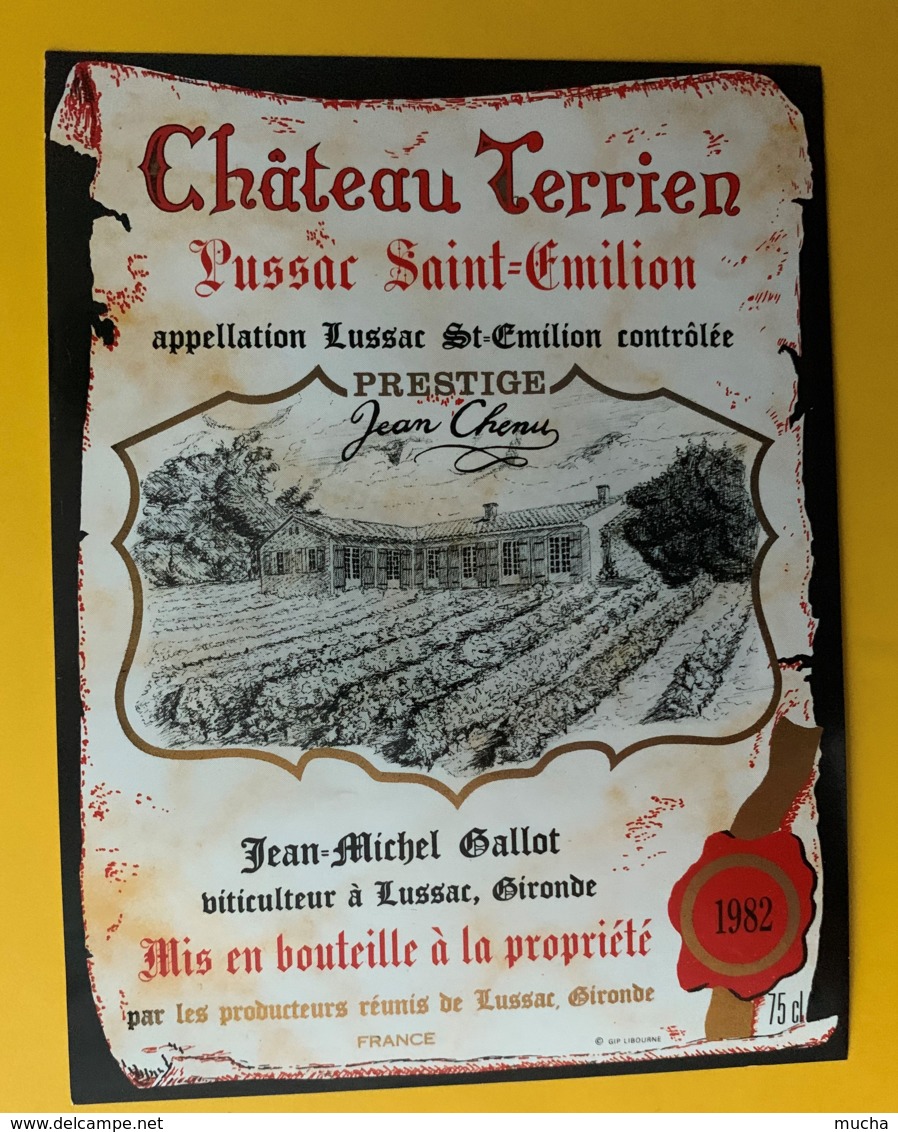 10293 - Château Terrien 1982  Lussac-St-Emilion - Bordeaux