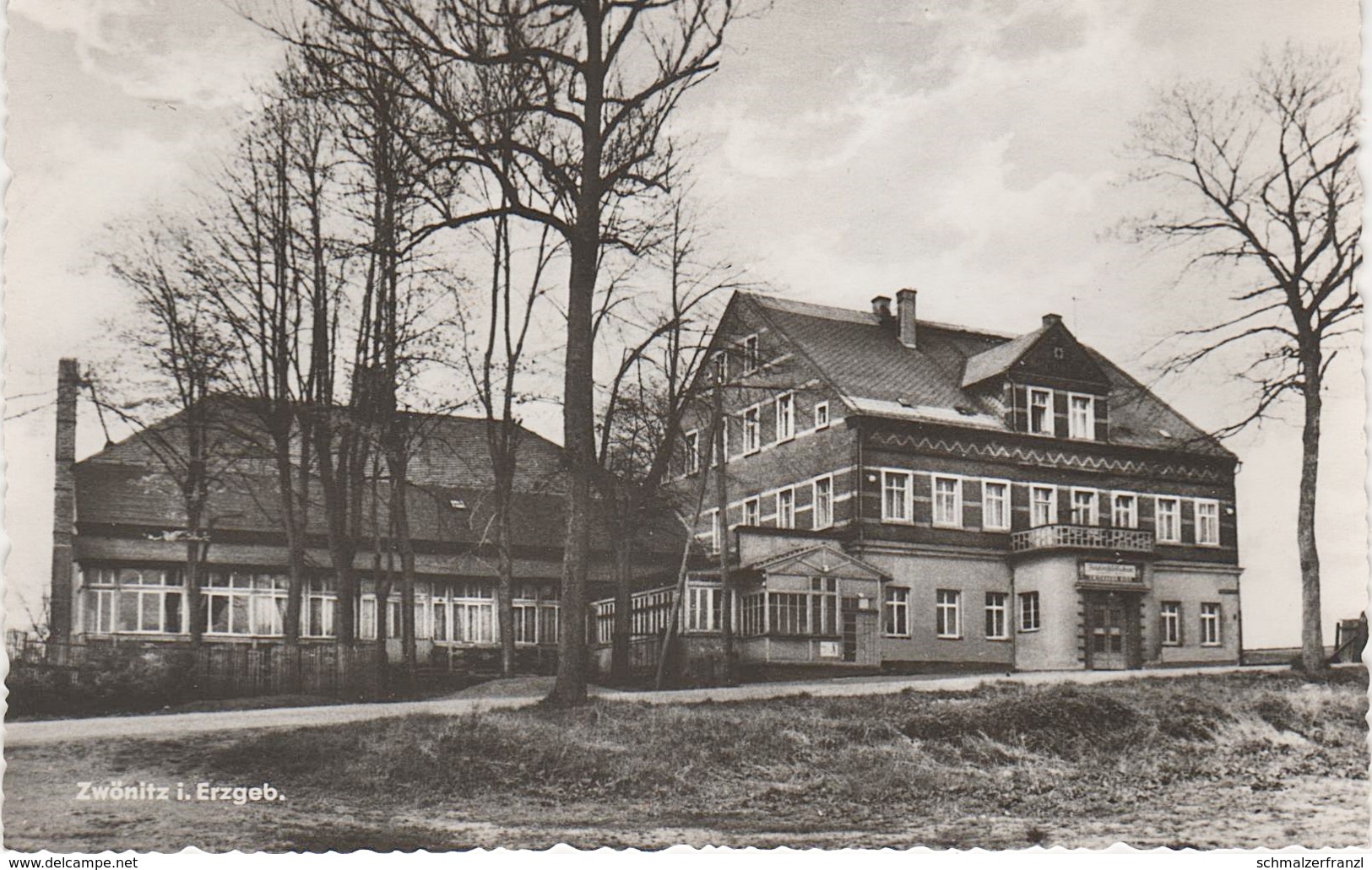 AK Zwönitz Großtanzgaststätte Ballhaus Gaststätte Feldschlößchen Wind Windberg Bahnhof Bahnhofstraße Wiesenstraße DDR - Zwoenitz