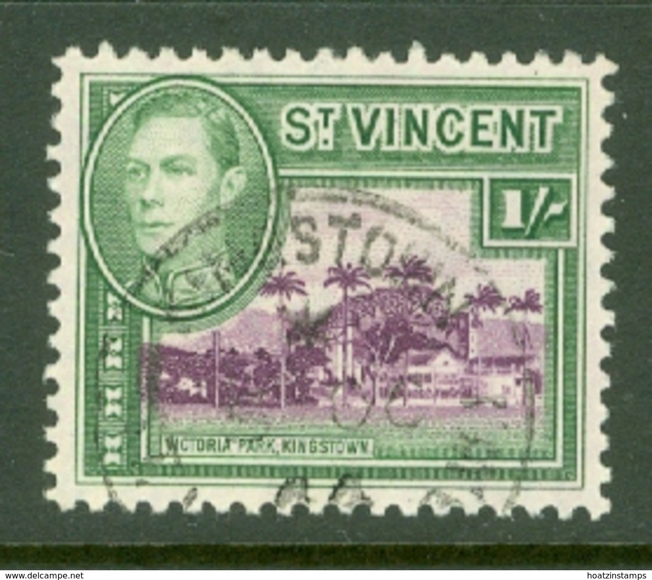 St Vincent: 1938/47   KGVI    SG156     1/-    Used - St.Vincent (...-1979)