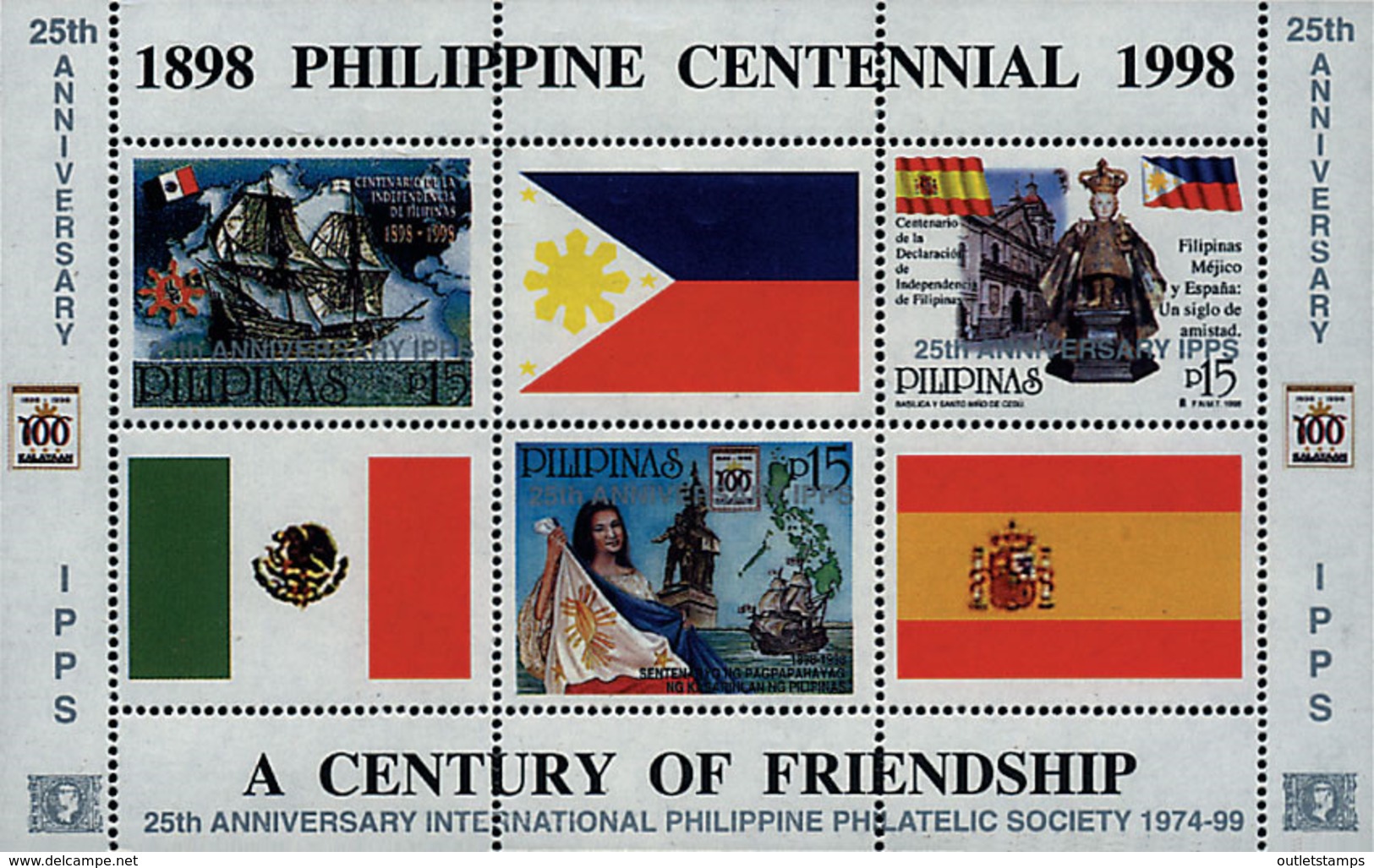 Ref. 65128 * NEW *  - PHILIPPINES . 1999. 25 ANIVERSARIO DE LA SOCIEDAD FILATELICA FILIPINA INTERNACIONAL - Filipinas