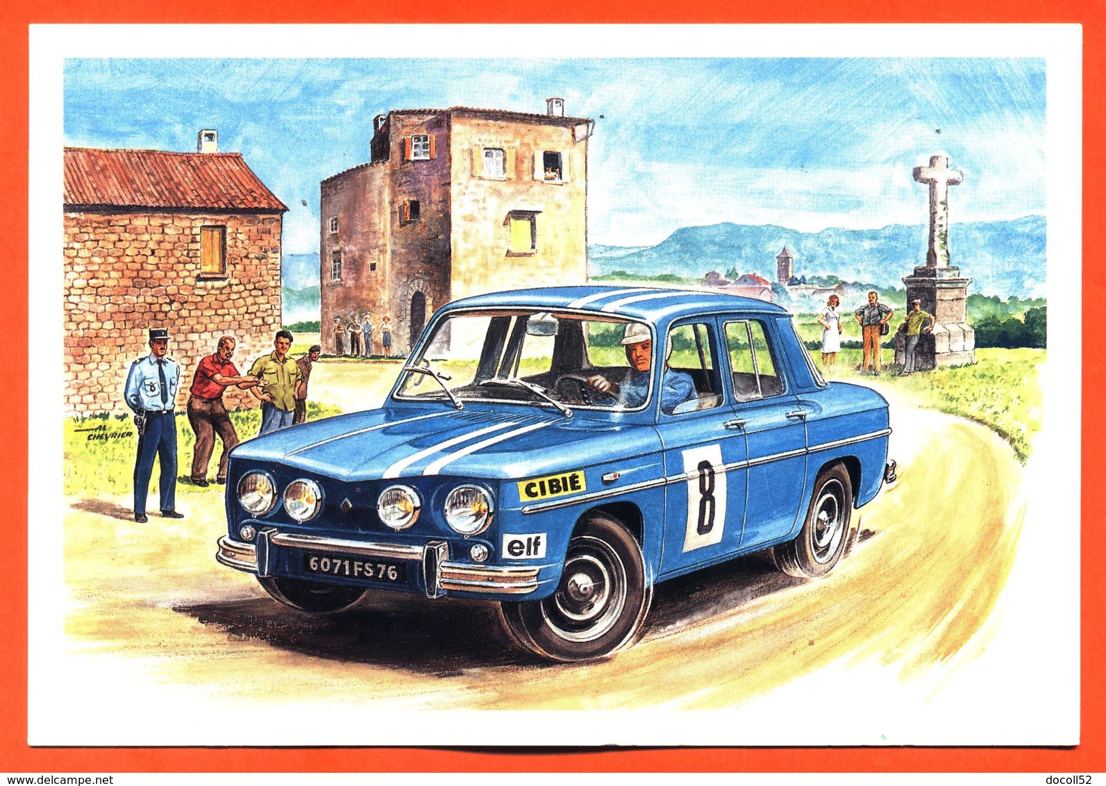 CPM Rallye Renault 8 Gordini - Illustrée Par Alain Chevrier - Rallye