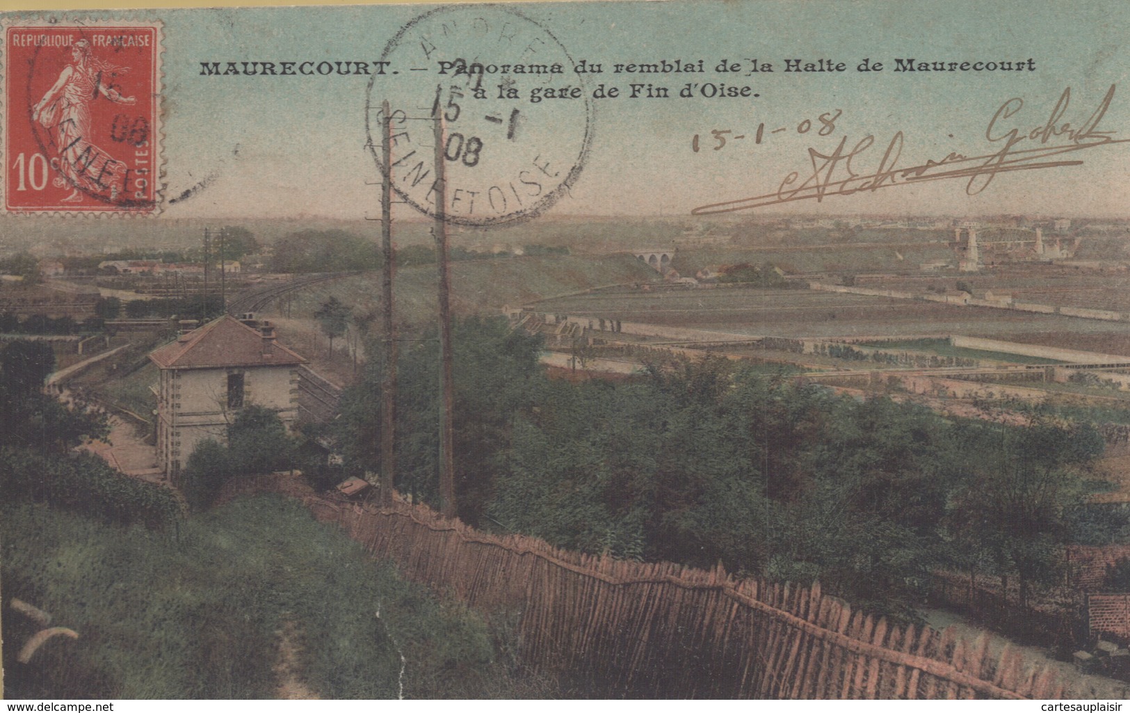 Maurecourt : Panorama Du Remblai De La Halte De Maurecourt à La Gare De Fin D'Oise - Maurecourt
