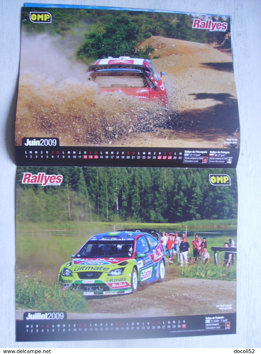 Calendrier Rallye 2009 Rallyes Magazine Chapions Du Monde 2004,2005,2006,2007,2008 - Sebastien Loeb - D éléna - 9 Scans - Grand Format : 1991-00