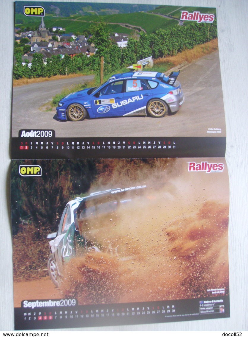 calendrier rallye 2009 rallyes magazine chapions du monde 2004,2005,2006,2007,2008 - sebastien loeb - D éléna - 9 scans