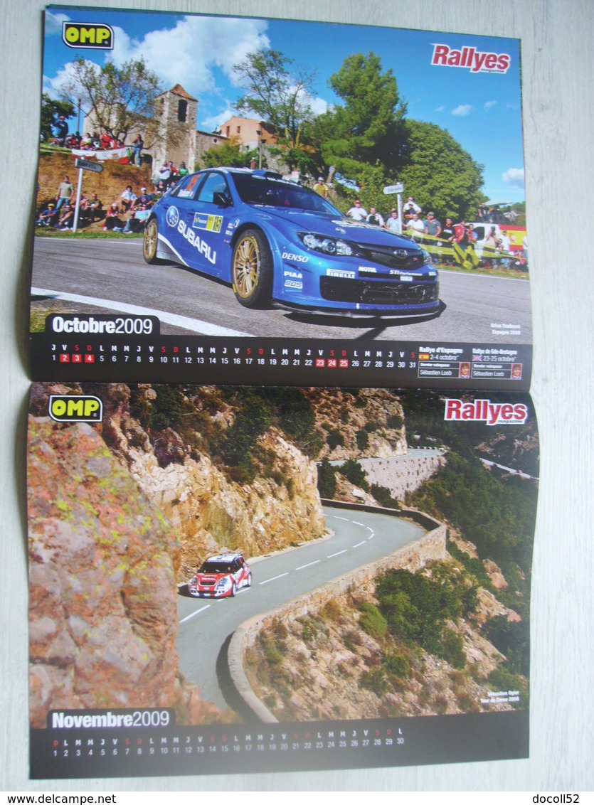 calendrier rallye 2009 rallyes magazine chapions du monde 2004,2005,2006,2007,2008 - sebastien loeb - D éléna - 9 scans