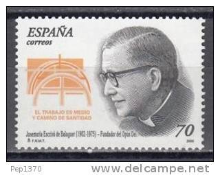 ESPAÑA 2000 - JOSE Mª ESCRIVA DE BALAGUER - FUNDADOR DEL OPUS DEI - Edifil Nº 3721 - Yvert Nº 3288 - Neufs