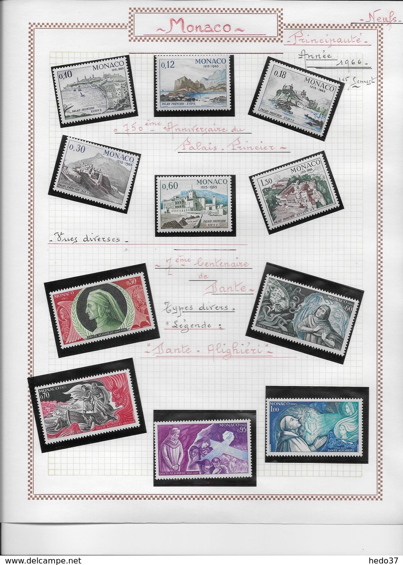 Monaco - Collection Vendue Page Par Page - Timbres Neufs ** Sans Charnière - TB - Lots & Serien