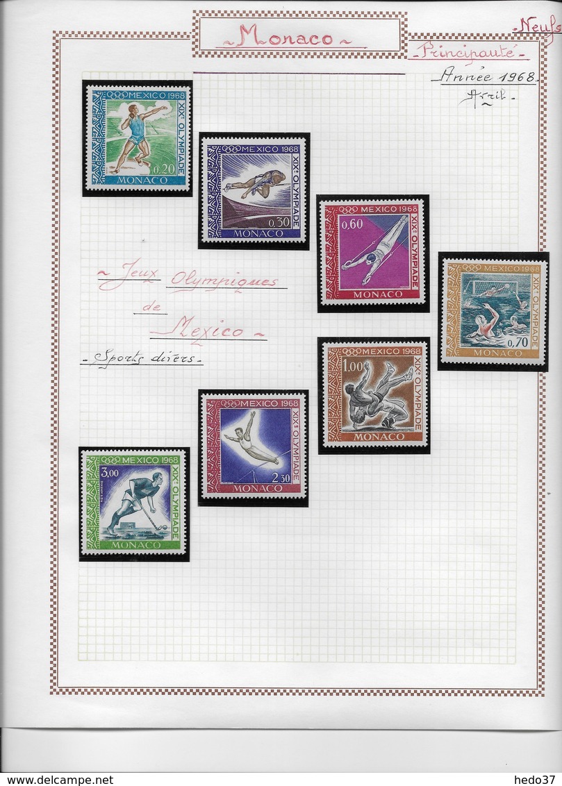 Monaco - Collection Vendue Page Par Page - Timbres Neufs ** Sans Charnière - TB - Collections, Lots & Séries