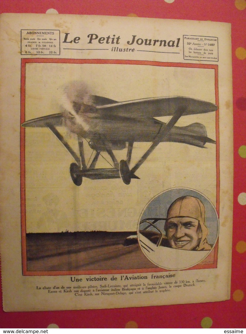 Le Petit Journal Illustré 9 Octobre 1921. Pompiers Incendie Printemps Coupe Deutsch Kirsch Mary Pickford Fairbanks - 1900 - 1949