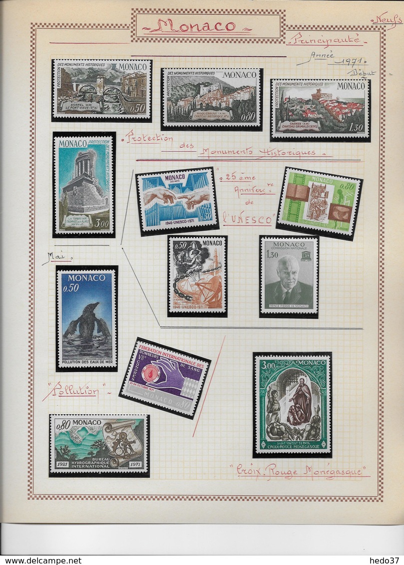 Monaco - Collection Vendue Page Par Page - Timbres Neufs ** Sans Charnière - TB - Collections, Lots & Series