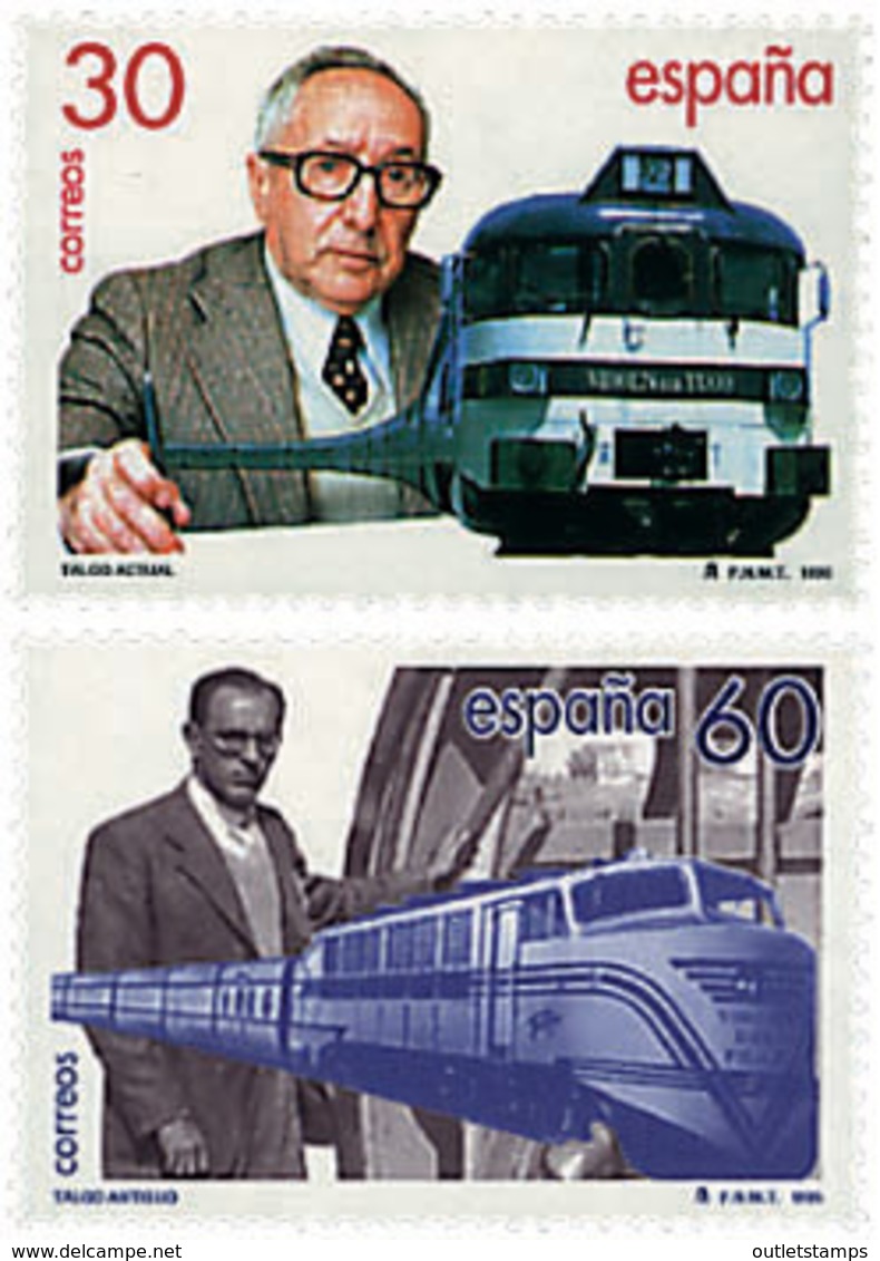 Ref. 85953 * NEW *  - SPAIN . 1995. BIRTH CENTENARY OF ALEJANDRO GOICOECHEA DESIGNER OF THE TALGO TRAIN. CENTENARIO DEL - Ungebraucht