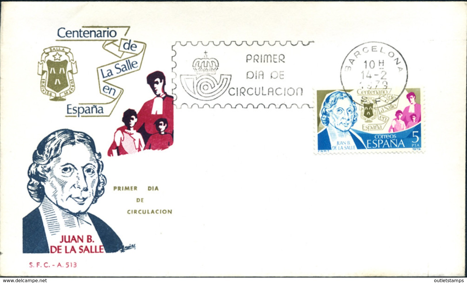 Ref. 282318 * NEW *  - SPAIN . 1979. CENTENARY OF DE LA SALLE. CENTENARIO DE LA SALLE - Nuevos