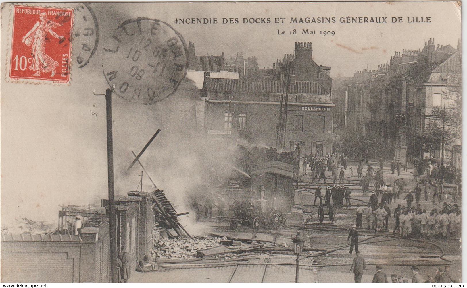 Nord :  LILLE : Incendie Des  Docks Et  Magasins  Généraux De Lille - Lille