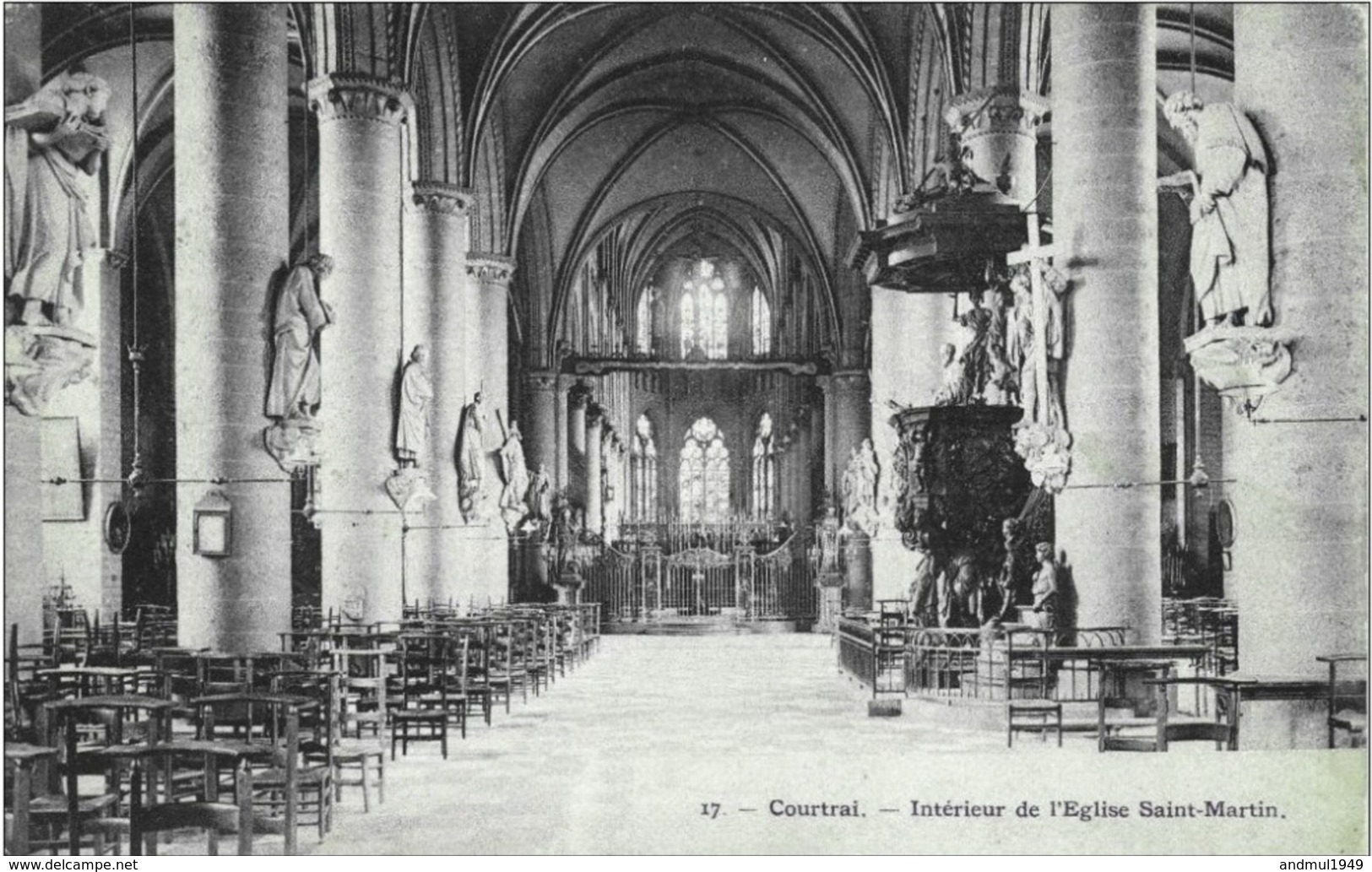 COURTRAI-KORTRIJK - Intérieur De L'Eglise St-Martin - Phot. H. Bertels - Kortrijk