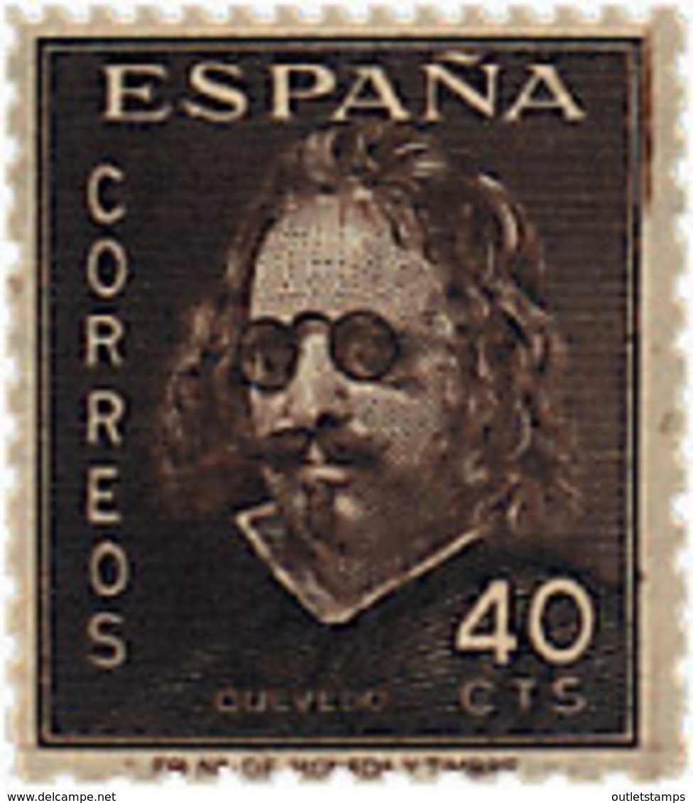 Ref. 85573 * NEW *  - SPAIN . 1945. 3rd CENTENARY OF THE DEATH OF QUEVEDO. 3 CENTENARIO DE LA MUERTE DE QUEVEDO - Unused Stamps