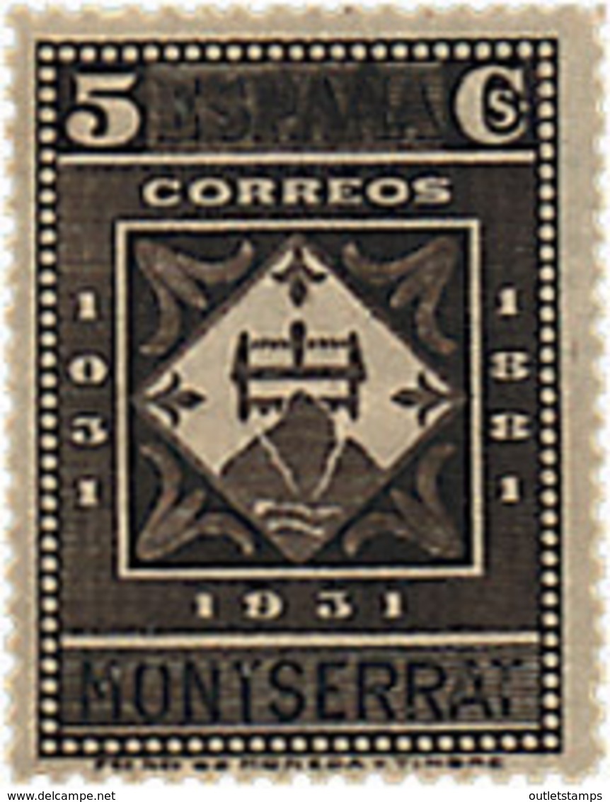 Ref. 209511 * NEW *  - SPAIN . 1931. 9th CENTENARY OF MONTSERRAT MONASTRY. 9 CENTENARIO DEL MONASTERIO DE MONTSERRAT - Nuevos