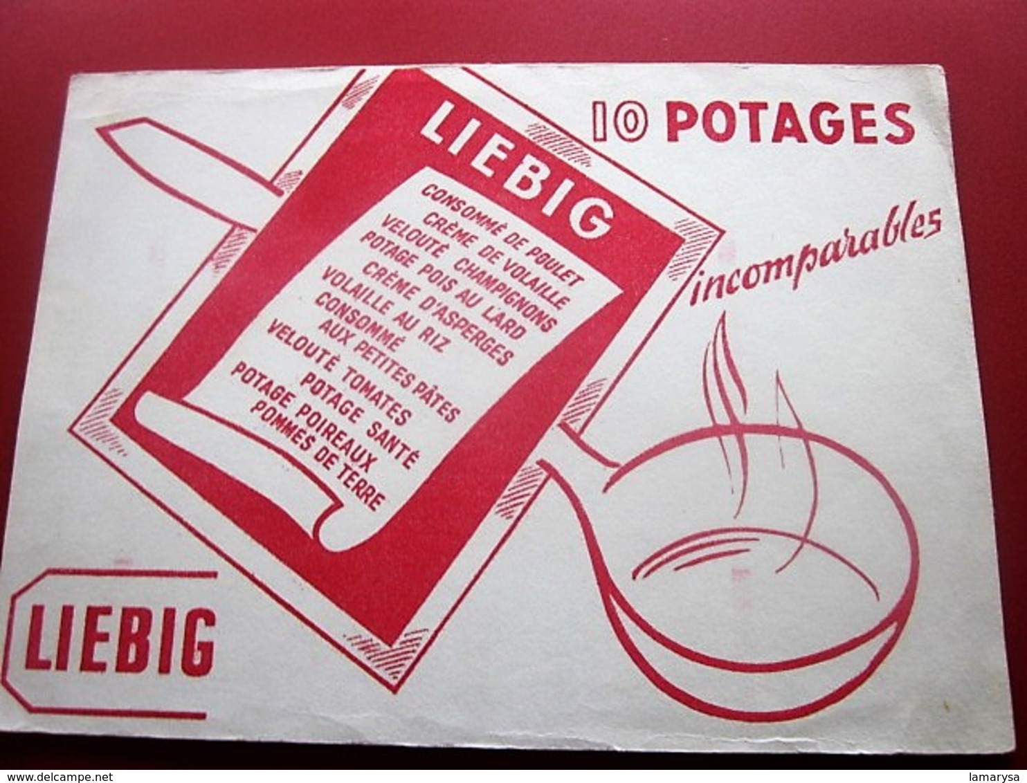 POTAGE CONSOMME DE VOLAILLE LIEBIG - BUVARD Collection Illustré Publicitaire Publicité Alimentaire Potages & Sauces - Soep En Saus