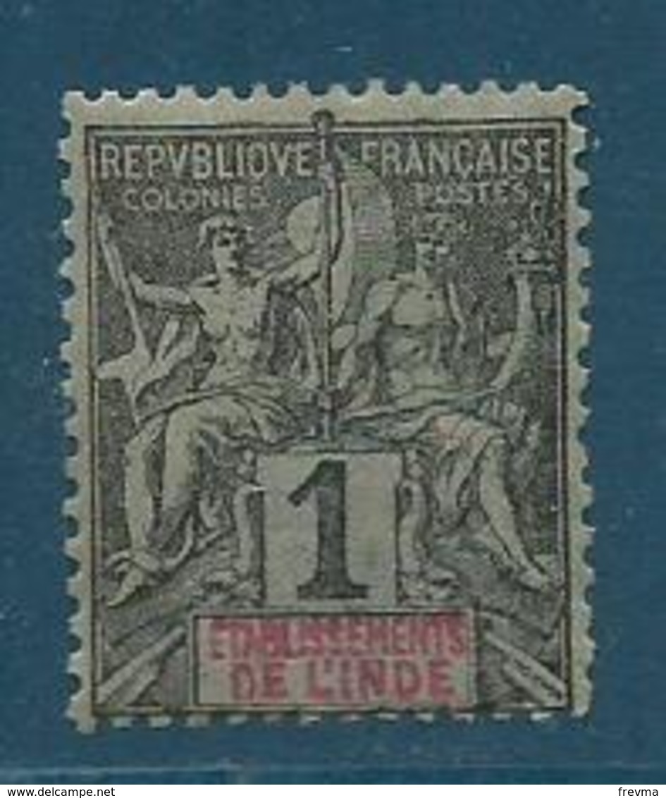 Timbre Inde Française N°1 - Unused Stamps