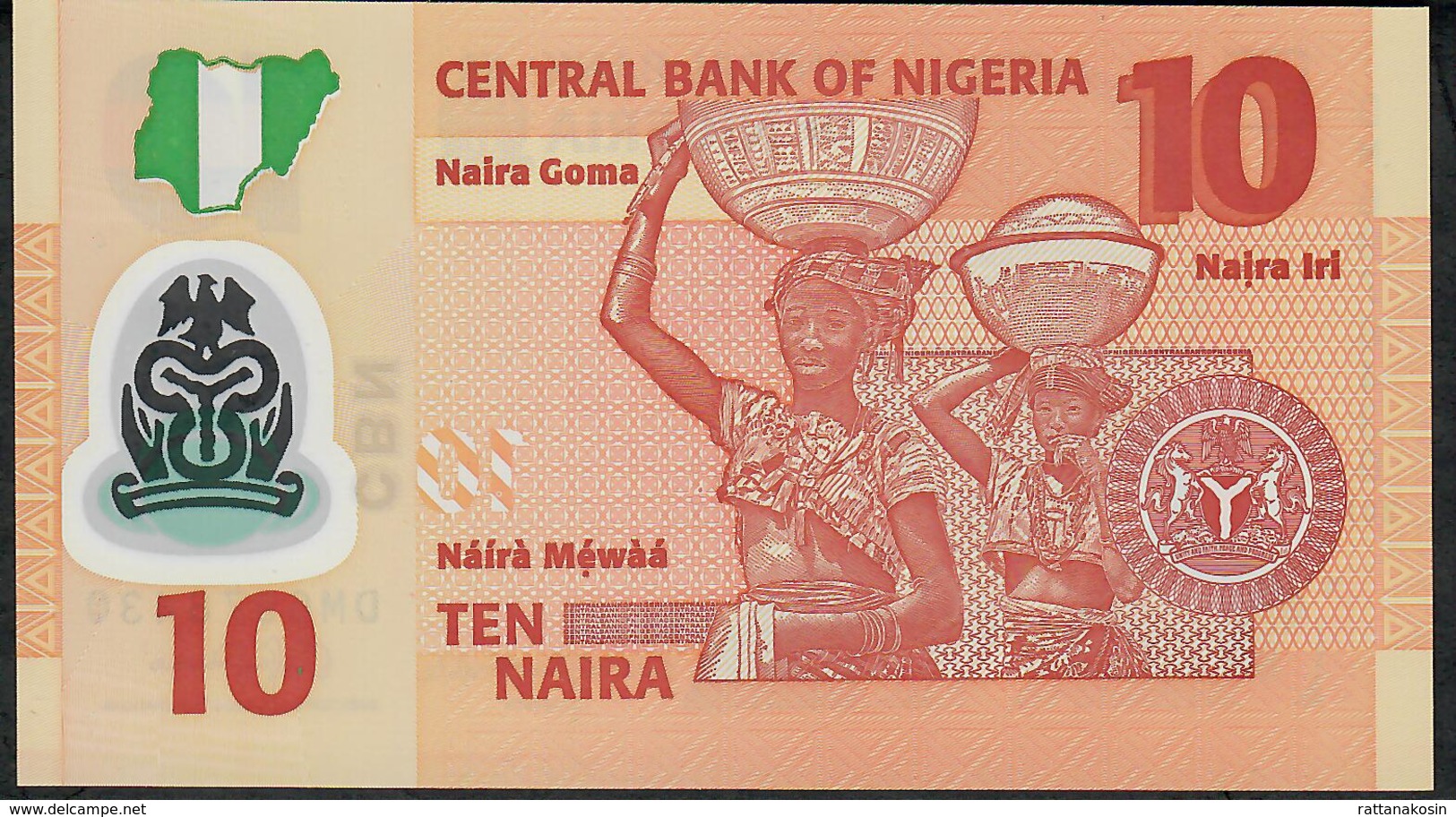 NIGERIA P39i2  10 NAIRA 2018 UNC. - Nigeria