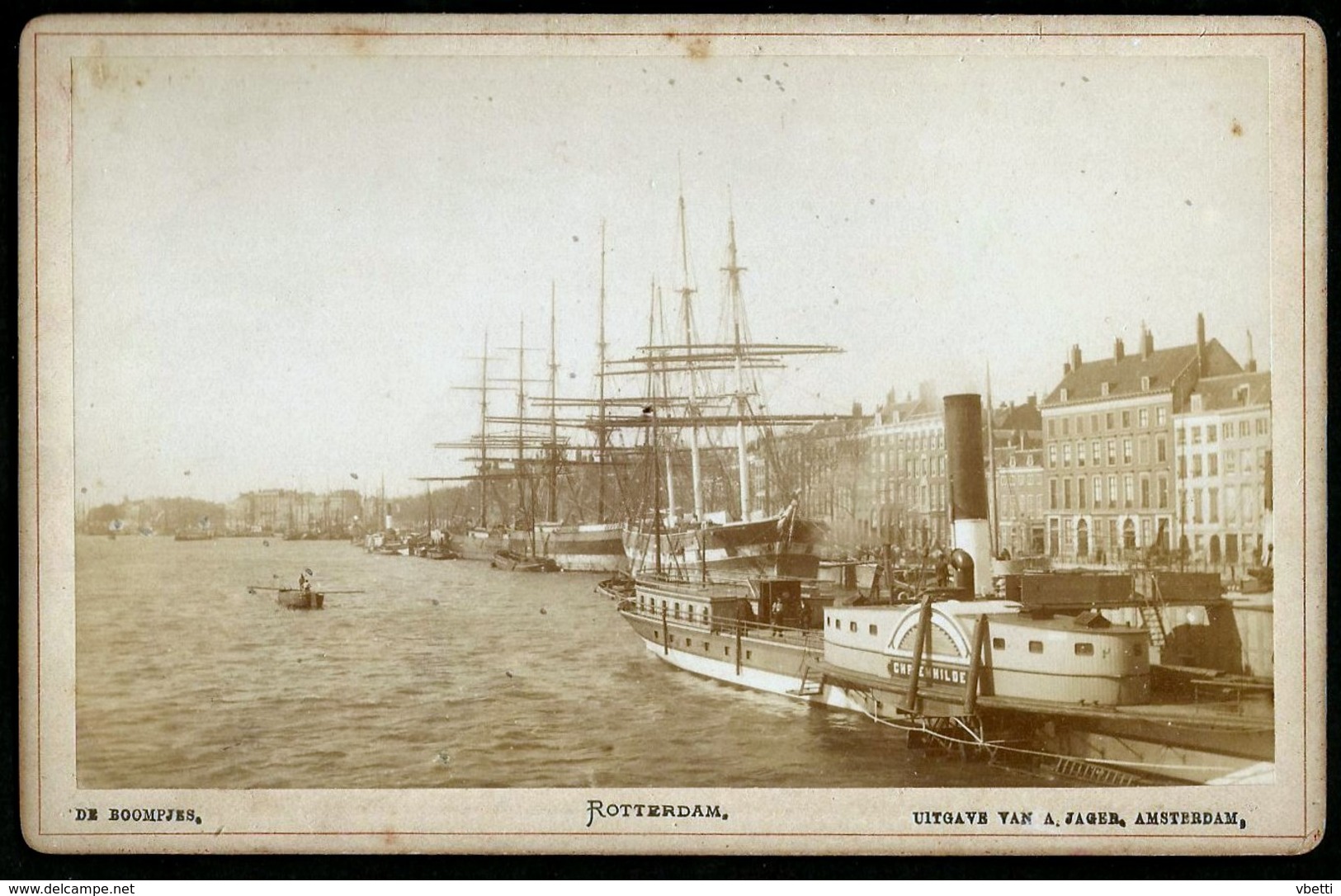 Nederland / Netherlands: Rotterdam, De Boompjes (Kabinetfoto) Cca1880 - Plaatsen