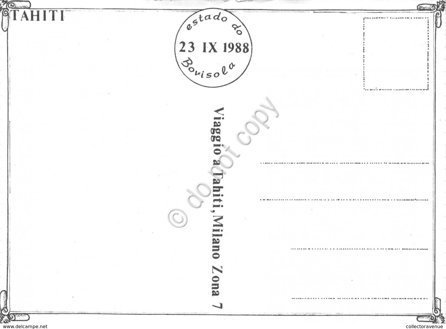 Cartolina Tahiti Multi Views 1988 - Unclassified