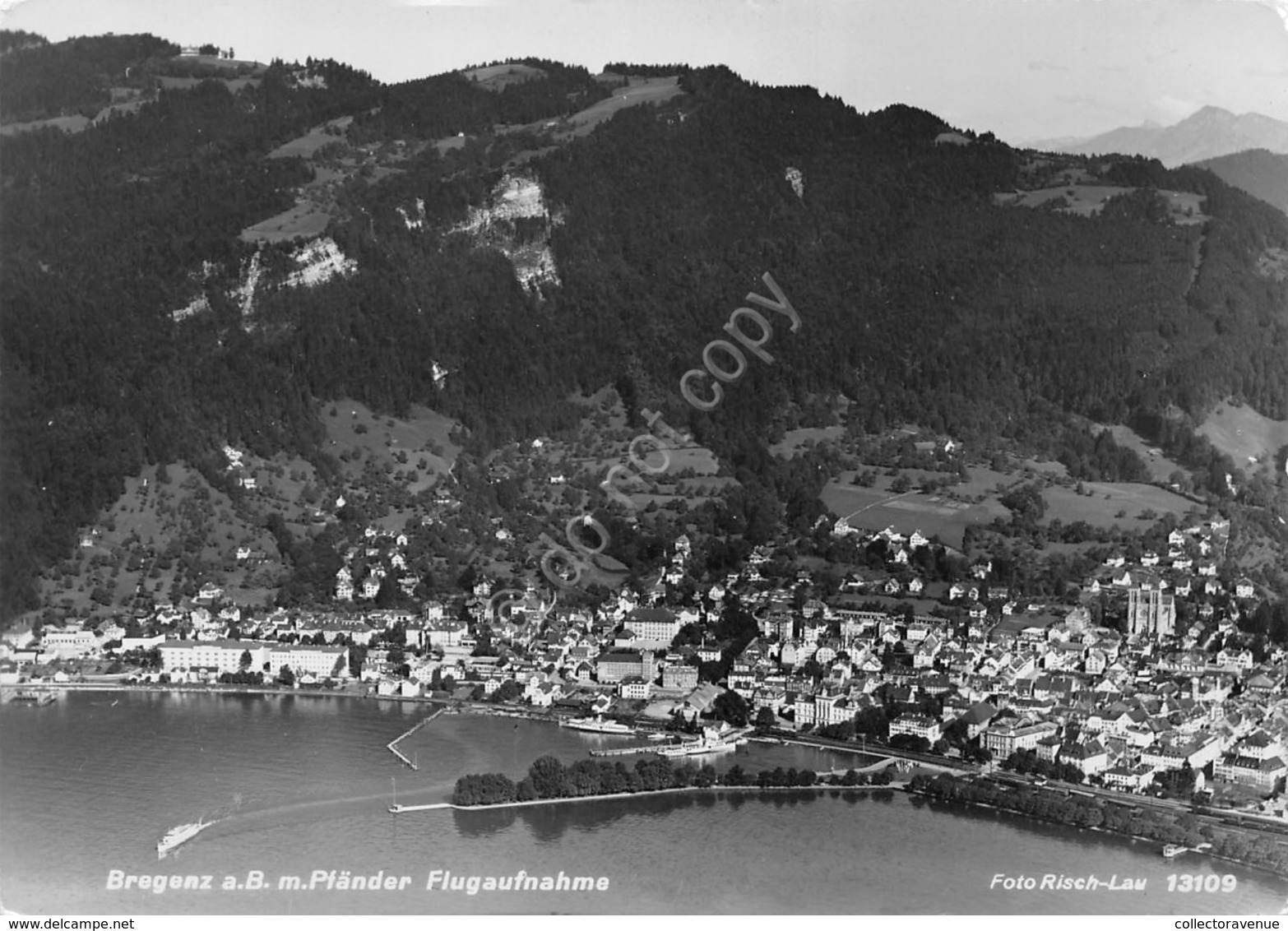 Cartolina Bregenz A.B.m. Plander Flugaufnahme - Ohne Zuordnung